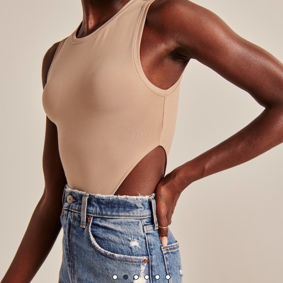 abercrombie soft a&f collection nude highleg body suit - Picture 2 of 6